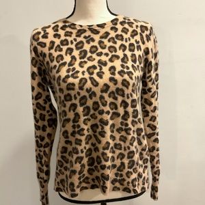 100% Cashmere Sweater, animal print
